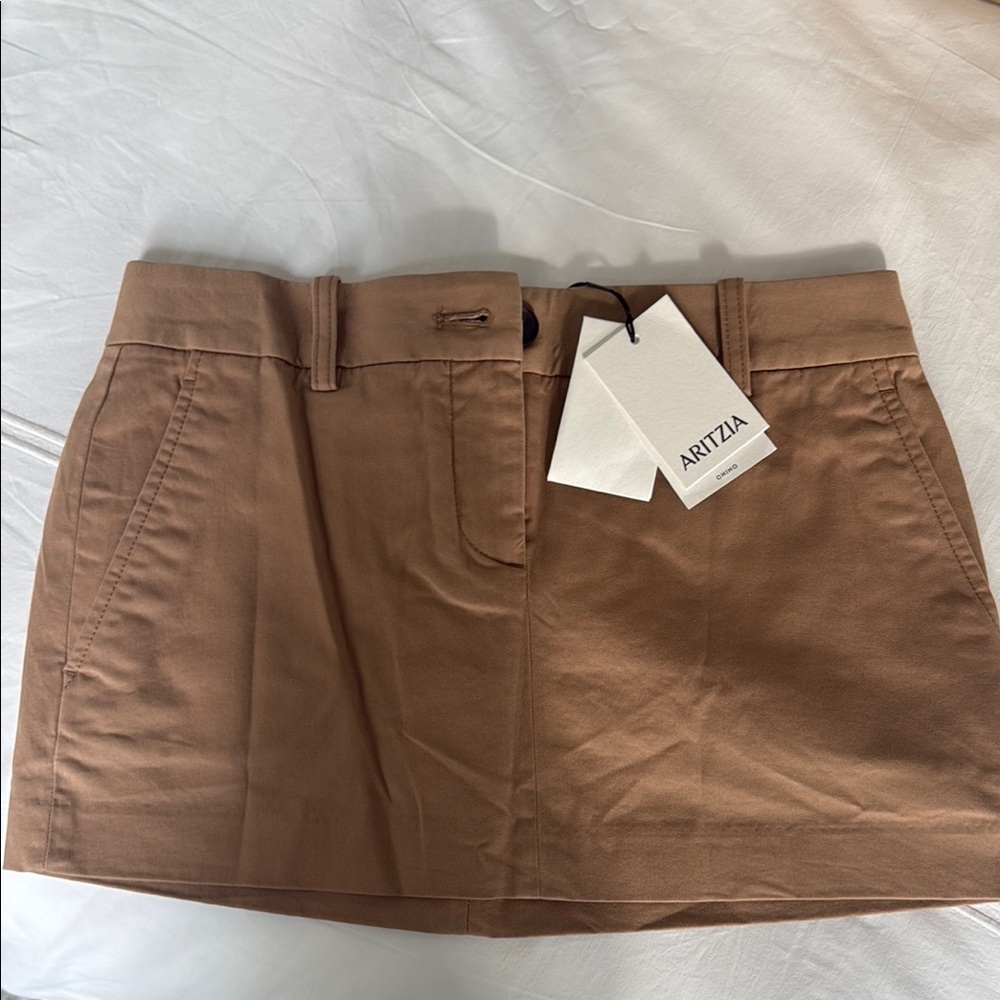 Aritzia Brown Mini Skirt